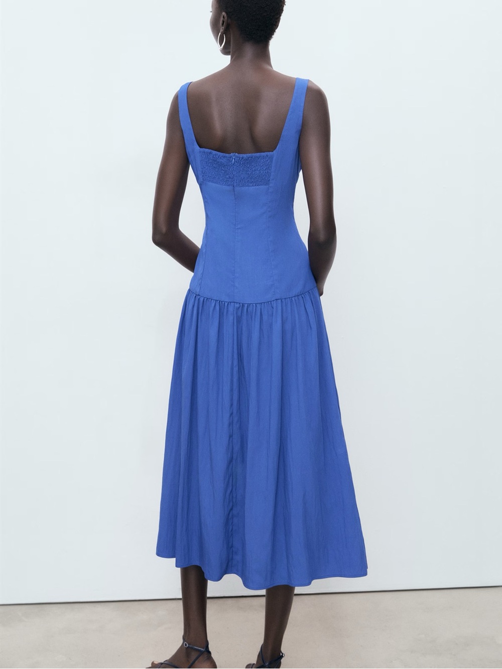 Mango Cobalt Square-Neck Maxi Dress - Picture 2 of 6